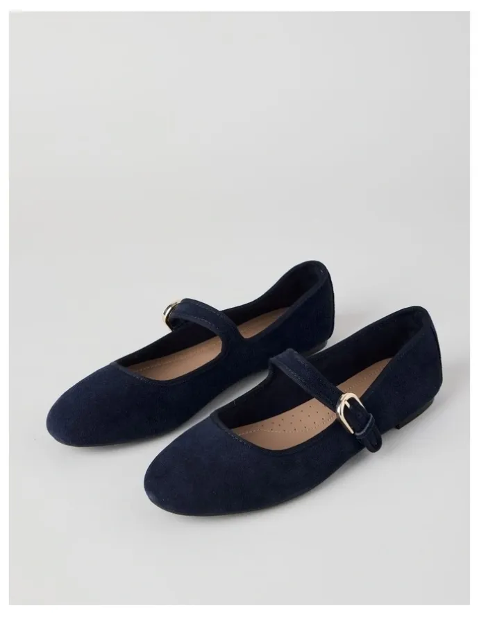 Regatta Trudy Flat Shoes in Navy Suede