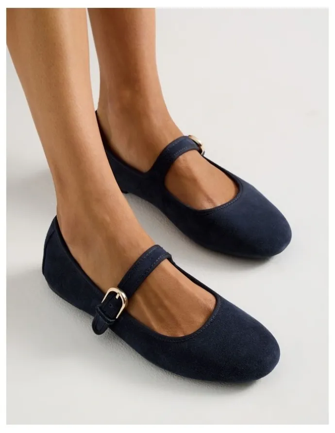 Regatta Trudy Flat Shoes in Navy Suede