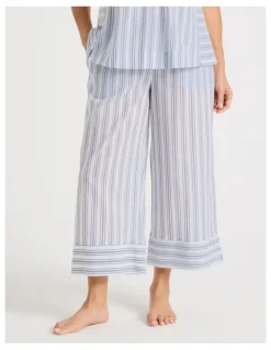 Regatta Woven 7/8 Sleep Pants in Winter Stripe