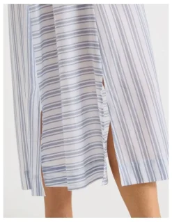 Regatta Woven Sleeveless Striped Long Nightie in Winter