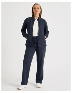Regatta Zip Through Sweat Top With Princess Seams in Navy Marle
