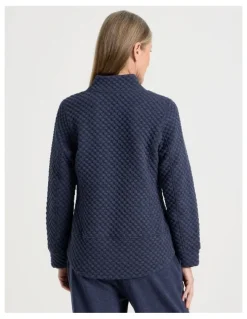 Regatta Zip Through Sweat Top With Princess Seams in Navy Marle
