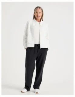 Regatta Zip Through Sweat Top With Princess Seams in Ivory