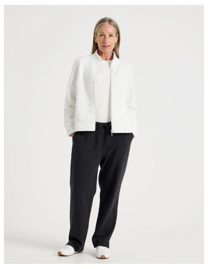 Regatta Zip Through Sweat Top With Princess Seams in Ivory