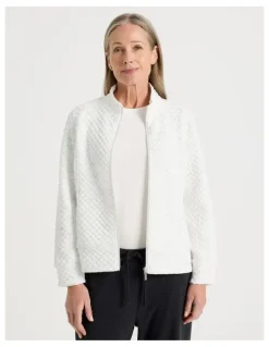 Regatta Zip Through Sweat Top With Princess Seams in Ivory