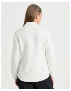 Regatta Zip Through Sweat Top With Princess Seams in Ivory