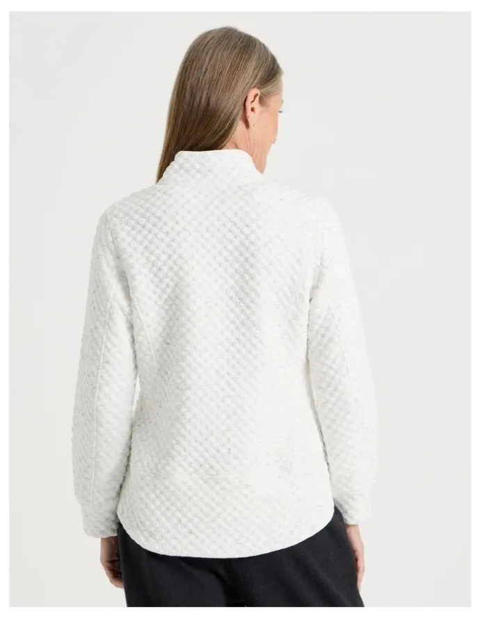 Regatta Zip Through Sweat Top With Princess Seams in Ivory
