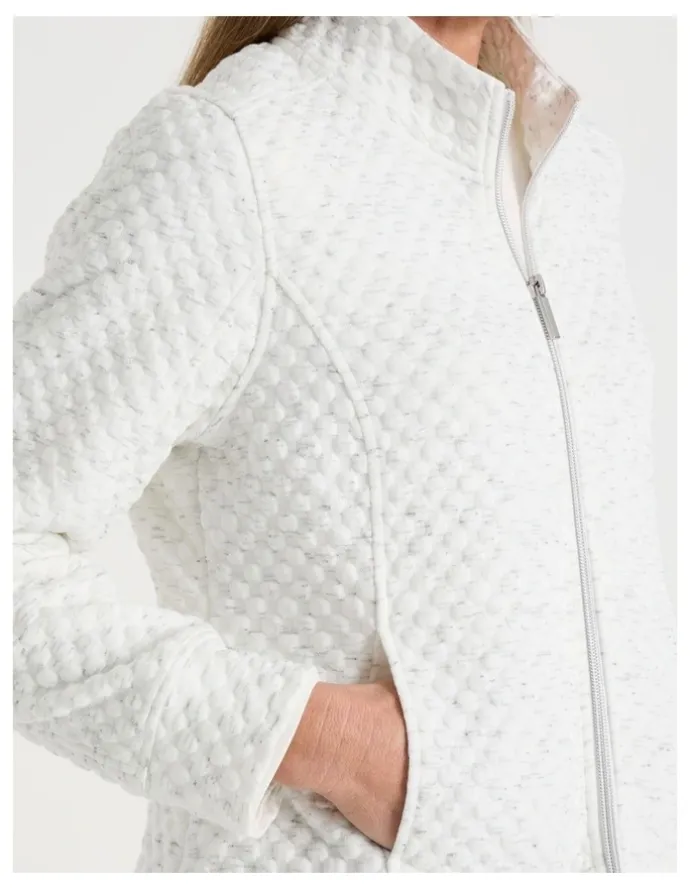 Regatta Zip Through Sweat Top With Princess Seams in Ivory