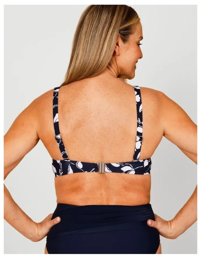 Regatta Riviera Alice Bikini Top in Navy Floral Print