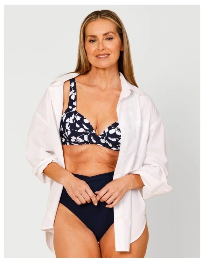 Regatta Riviera Alice Bikini Top in Navy Floral Print