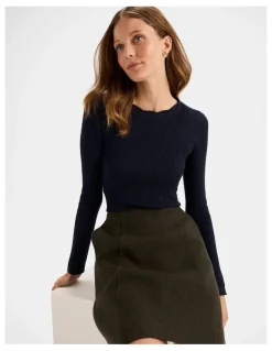 Review Amara Knit Top in Ink