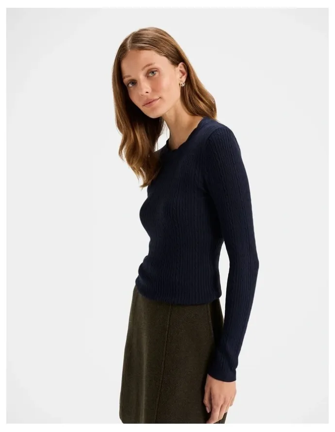 Review Amara Knit Top in Ink