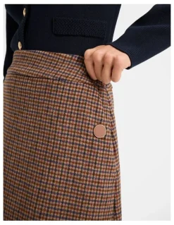 Review Bergman Check Skirt in Brown