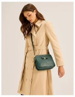 Review Bow Cross Body Bag in Dark Emerald