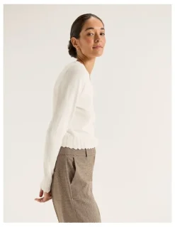 Review Cassia Cardigan in Ivory
