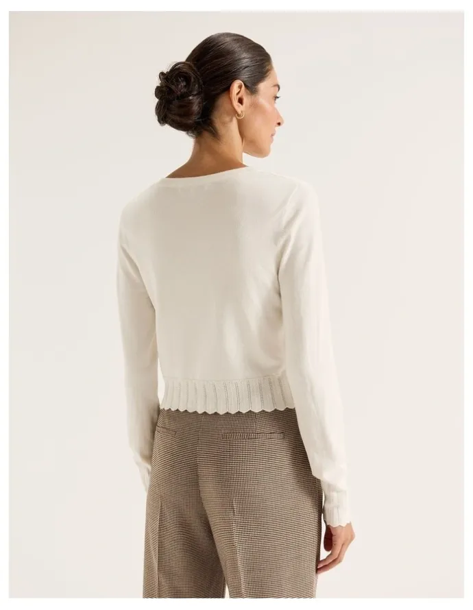 Review Cassia Cardigan in Ivory