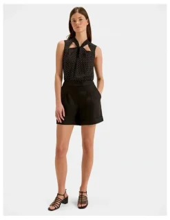 Review Celine Linen Shorts in Black