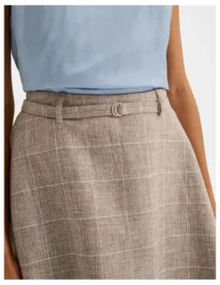 Review Devon Check Mini Skirt in Grey
