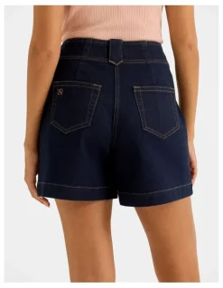 Review Farrah Denim Shorts in Indigo