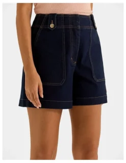 Review Farrah Denim Shorts in Indigo