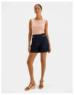 Review Farrah Denim Shorts in Indigo
