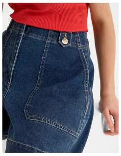Review Farrah Denim Shorts in Blue Rinse