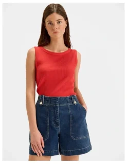 Review Farrah Denim Shorts in Blue Rinse