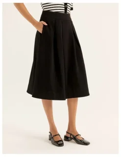 Review Giverny Denim Skirt in Black