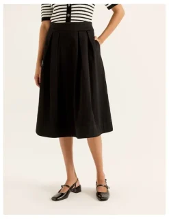 Review Giverny Denim Skirt in Black