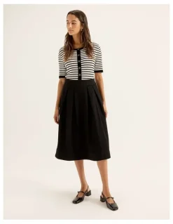 Review Giverny Denim Skirt in Black