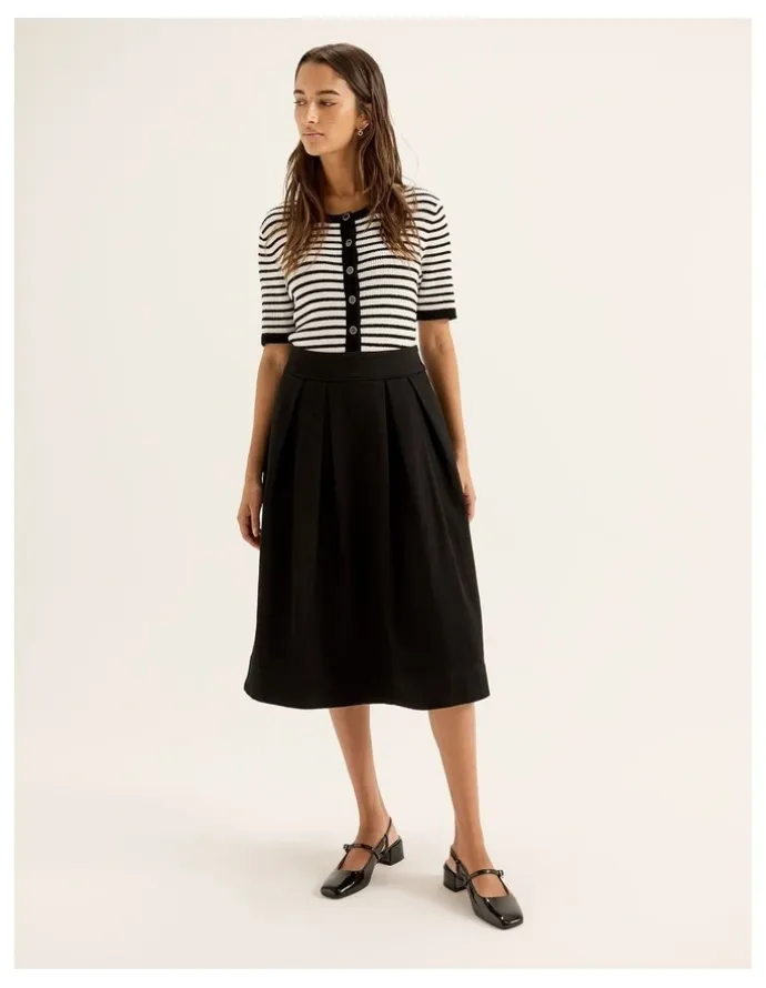 Review Giverny Denim Skirt in Black