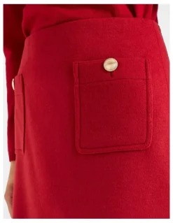 Review Ingrid Mini Skirt in Rouge
