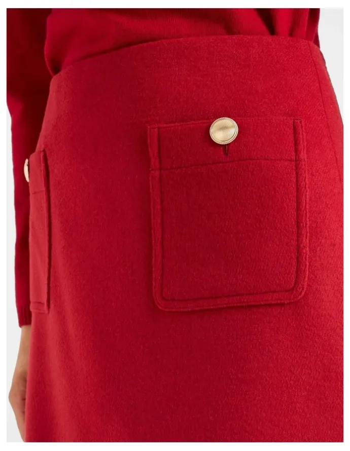 Review Ingrid Mini Skirt in Rouge