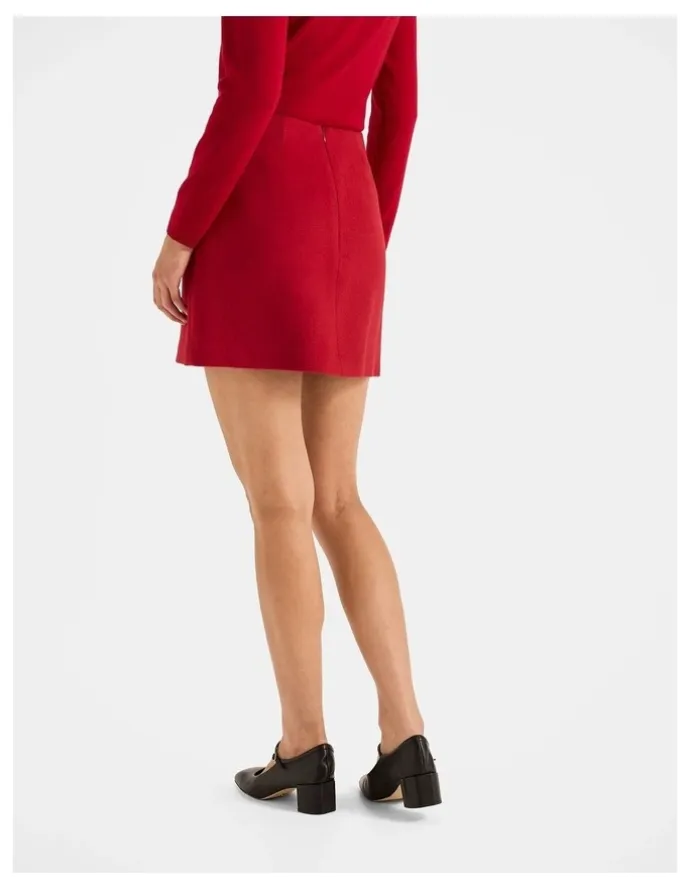 Review Ingrid Mini Skirt in Rouge