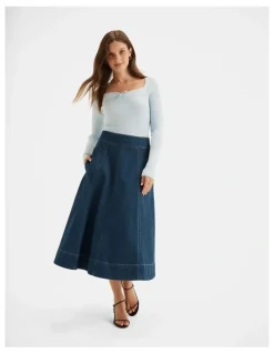 Review Isla Denim Midi Skirt
