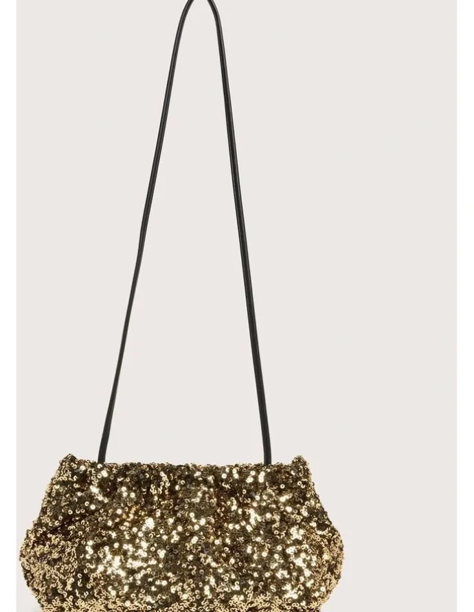 Review Liberty Sequin Clutch in Gold