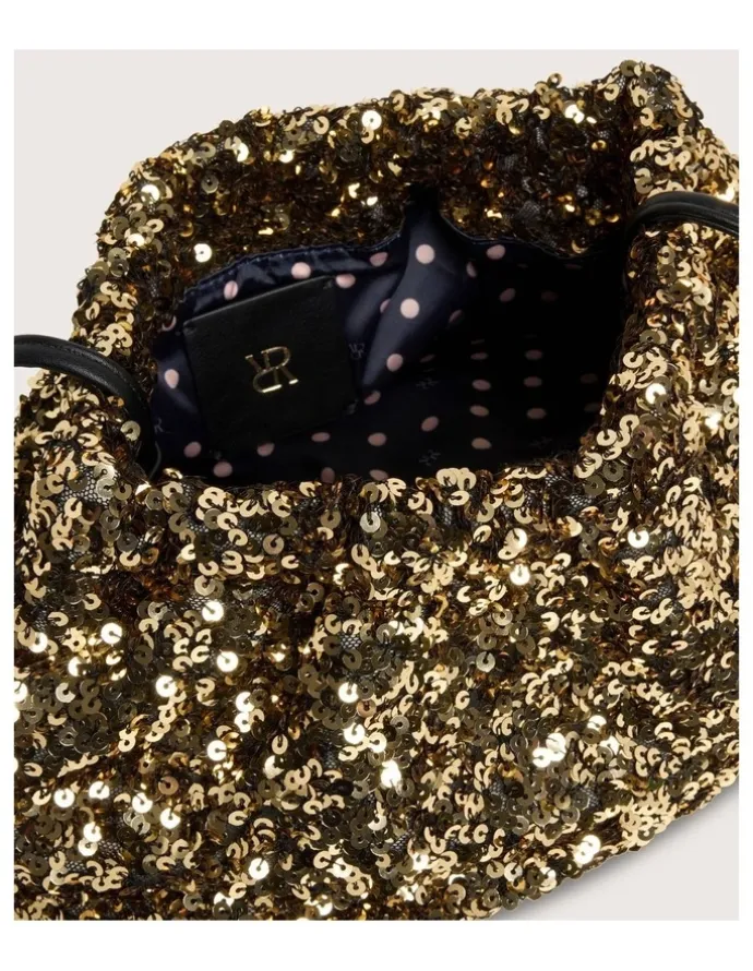 Review Liberty Sequin Clutch in Gold