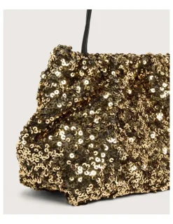 Review Liberty Sequin Clutch in Gold