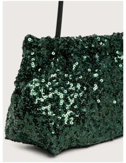 Review Liberty Sequin Clutch in Emerald