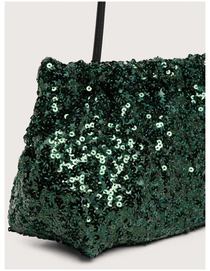 Review Liberty Sequin Clutch in Emerald