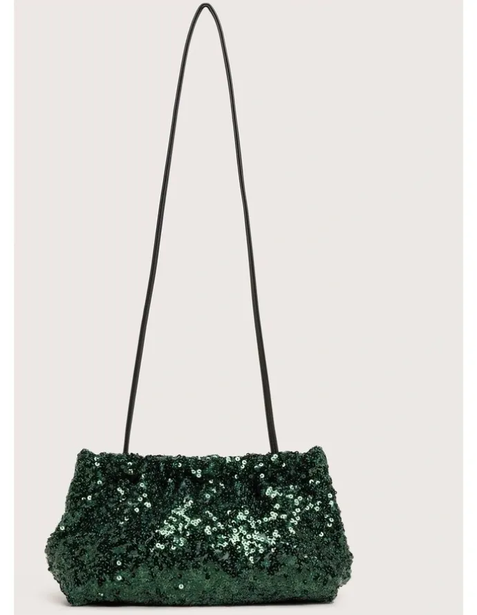 Review Liberty Sequin Clutch in Emerald