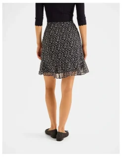 Review Mariner Floral Mini Skirt in Ink