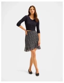 Review Mariner Floral Mini Skirt in Ink