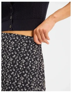 Review Mariner Floral Mini Skirt in Ink