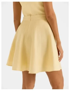 Review Norah Linen Mini Skirt in Buttercup Yellow