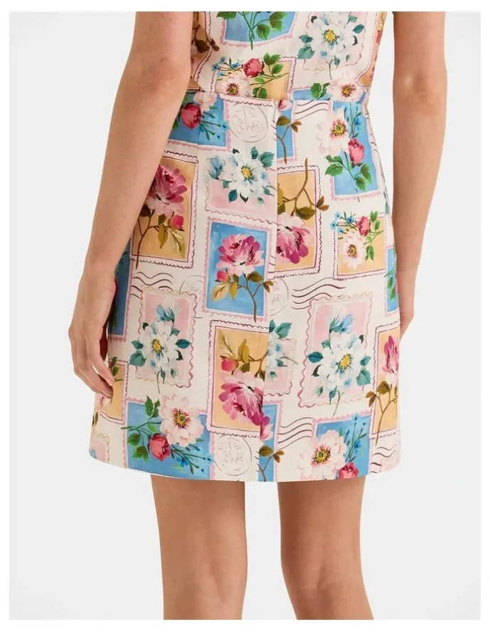 Review Postcards Mini Skirt in Ivory