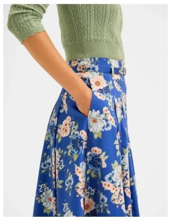 Review Saltbloom Midi Skirt in Sea Blue