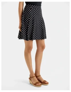 Review Tia Spot Skirt in Ink