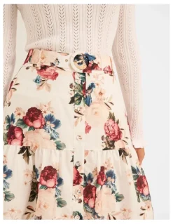 Review Winter Garden Mini Skirt in Ivory