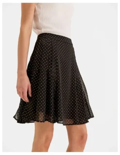 Review Zoe Spot Mini Skirt in Black
